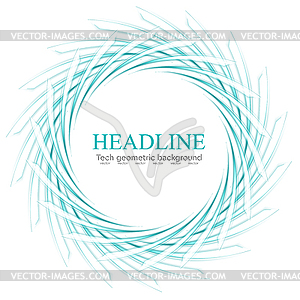 Abstract scratchy turquoise logo - vector image