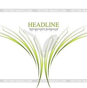 Abstract green wavy pattern design - vector clip art