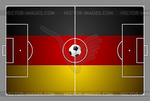 Яркий фон футбол с мячом. Немецкие цвета - векторное графическое изображение