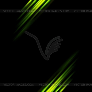 Абстрактный темный фон зелеными полосами - векторный клипарт Royalty-Free