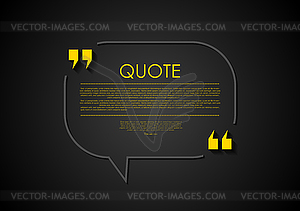 Quote speech bubble abstract design - vector image