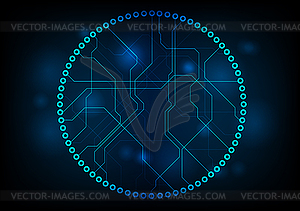 Dark technology circuit board design - vector clipart