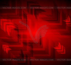 Hi-tech red arrows abstact background - vector image