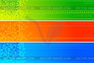 Абстрактные технические баннеры - векторизованное изображение