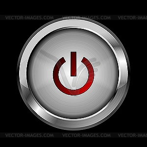 Metal switch button - royalty-free vector clipart