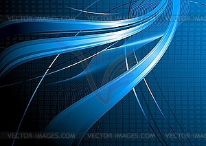 Blue wavy abstraction - vector clip art