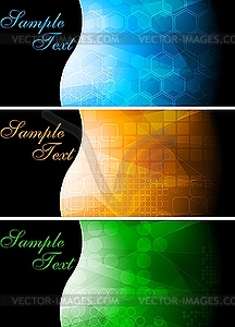Vibrant tech banners - vector image