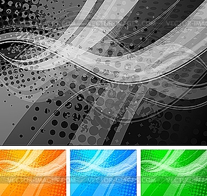 Abstract wavy backdrops - vector clipart