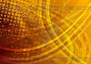 Orange wavy backdrop - vector image