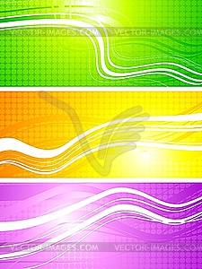 Vibrant abstract banners - vector clipart