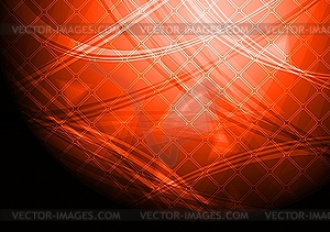 Dark orange tech backdrop - vector clip art