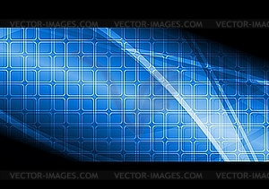 Blue technical banner - vector image