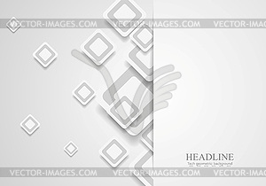 Tech corporate paper background with squares - vector clipart