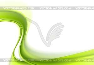 Green abstract bright waves background - vector clip art