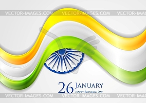 Smooth waves background. Colors of India - vector clip art