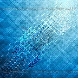 Blue tech design - vector image