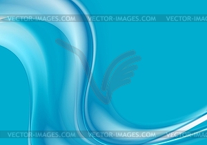 Abstract blue wavy background - vector clip art