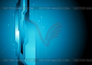 Dark blue abstract technology background - vector image