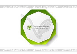 Abstract geometric octagon shape sticker - vector clipart