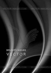 Elegant grey wavy smoke abstraction - vector image