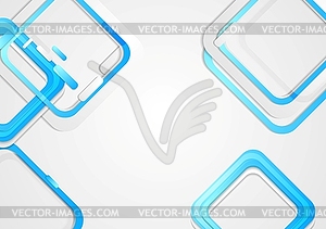 Tech background with blue squares - vector image