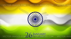 Smooth waves background. Colors of India - vector clipart