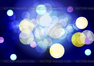 Яркий абстрактные огни фон Боке - рисунок в векторе