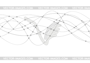 Geometric tech wavy lines background - vector EPS clipart
