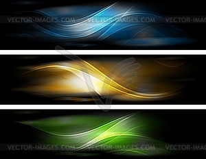 Abstract glowing banners collection - vector clipart