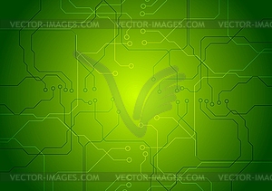 Ярко-зеленый технологий плате фоне - векторизованное изображение клипарта