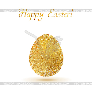 Gold easter egg sparkles - vector clip art