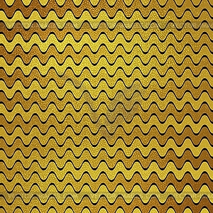 Gold glitter wavy stripes background - vector clipart