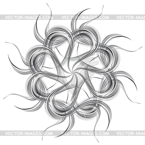 Grey silver wavy pattern shape - stock vector clipart