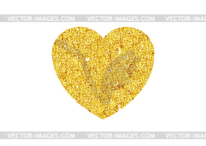 Золото Валентина сердце искрится - векторный дизайн