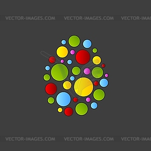 Abstract colorful Easter egg background - vector image