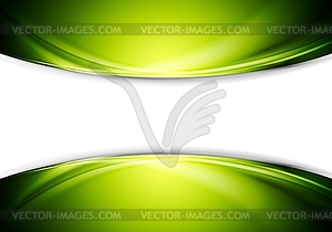 Bright green wavy abstract design - vector clipart