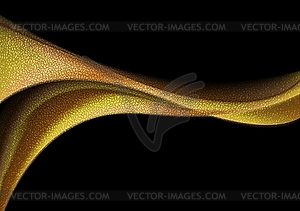 Golden glitter wave - vector image