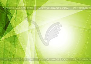 Bright green geometric shapes tech background - color vector clipart