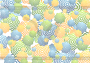 Bright abstract rings background - vector clipart