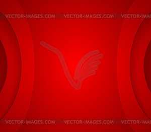Abstract red wavy corporate background - vector image
