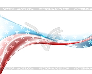 Presidents Day abstract wavy USA colors background - vector clip art