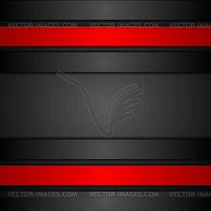 Black and red corporate tech design - vector clipart