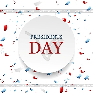 Presidents Day abstract USA colors confetti - vector clip art