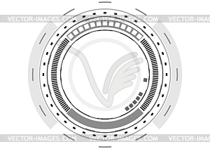 Grey technology futuristic HUD interface - vector clipart