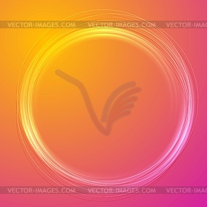 Futuristic colorful orange purple circle design - vector image