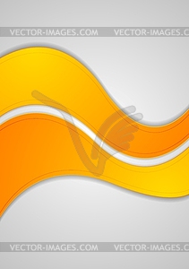 Orange abstract waves background - vector clipart