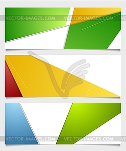 Abstract corporate minimal banners - vector image