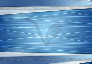 Abstract bright blue background with lines - vector clipart