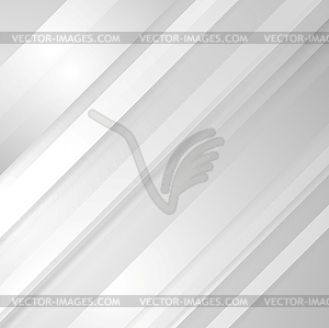 Grey minimal tech striped background - vector clip art