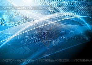 Blue tech design - vector image